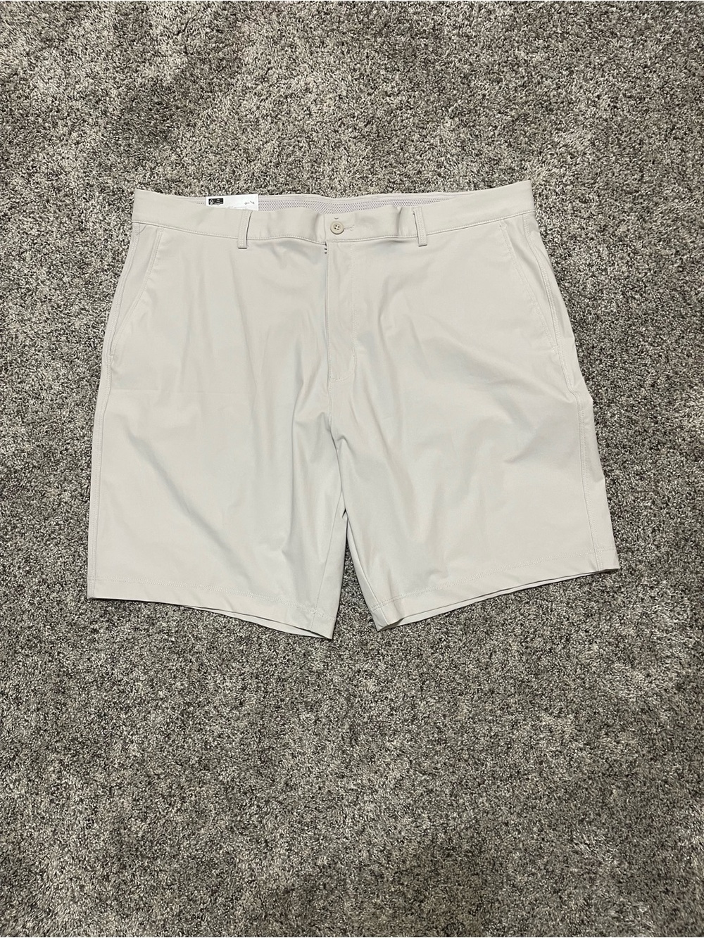 Greg Norman Collection Light Beige Performance Golf Shorts